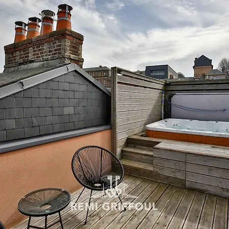 Сasa de vacaciones The Cosmopolitan Architect Design With Rooftop Jacuzzi 8 Guests Honfleur